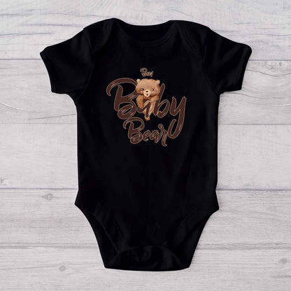 Papa Bear Baby Bear - Personalized Father T-shirt And Baby Onesie