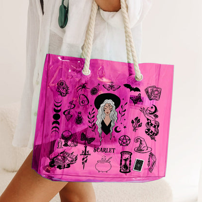 I'm Not Sugar And Spice - Personalized Witch Clear Tote Bag