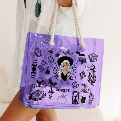 I'm Not Sugar And Spice - Personalized Witch Clear Tote Bag