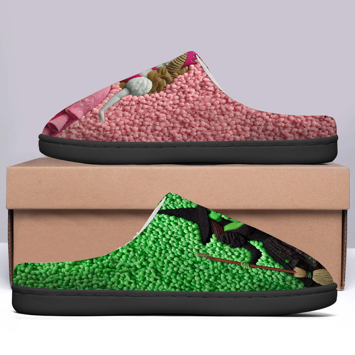 Pink Goes Good With Green - Personalized Slippers