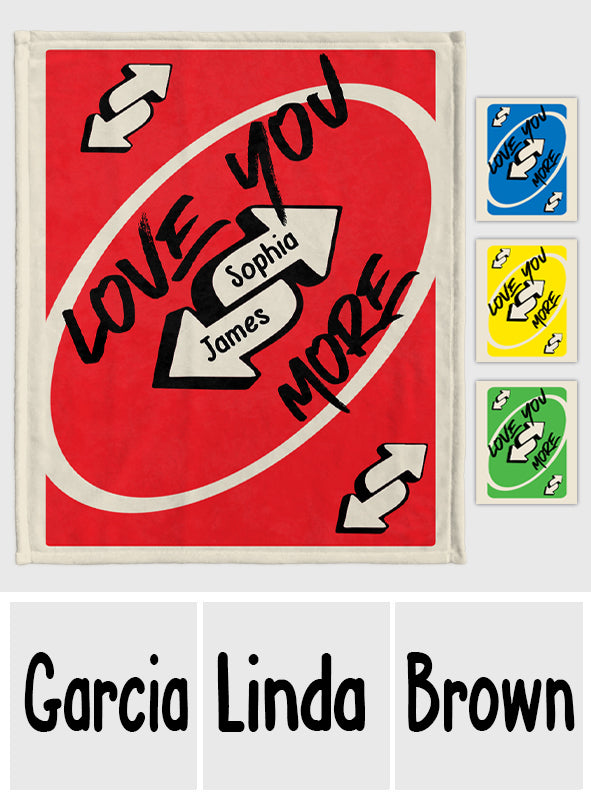 Love You More - Personalized Couple Blanket