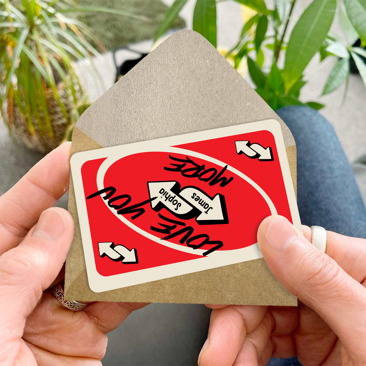 Love You More - Personalized Couple Wallet Insert Card