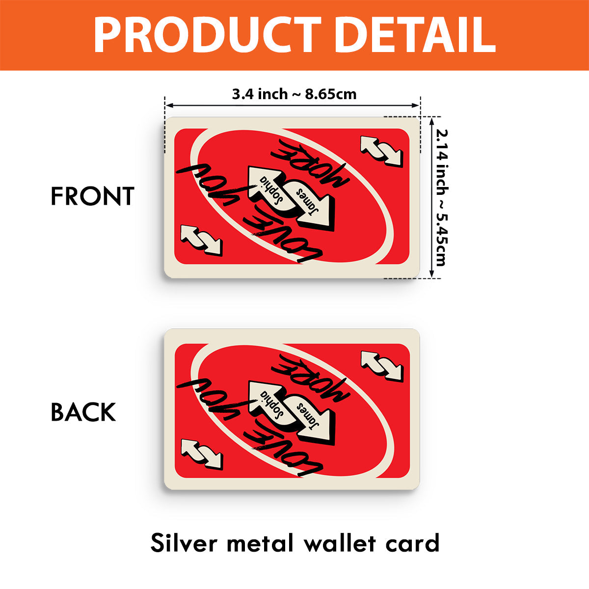 Love You More - Personalized Couple Wallet Insert Card