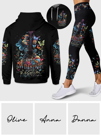 Whisper Words Of Wisdom - Personalized Hippie Hoodie and Leggings