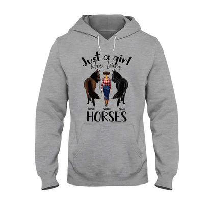 Just A Girl Who Loves Horses - Personalized Horse T-shirt and Hoodie