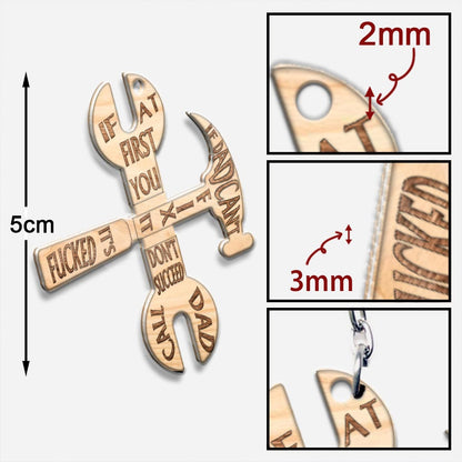 If Dad Can't Fix It It's Fucked - Father's Day Keychain (Printed On Both Sides)