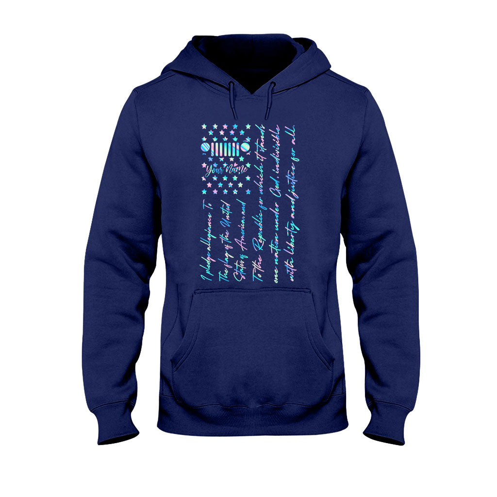 Jp Lovers Pledge Of Allegiance - Personalized Independence Day Car T-shirt and Hoodie