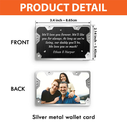 Love You Forever - Personalized Father's Day Father Wallet Insert Card