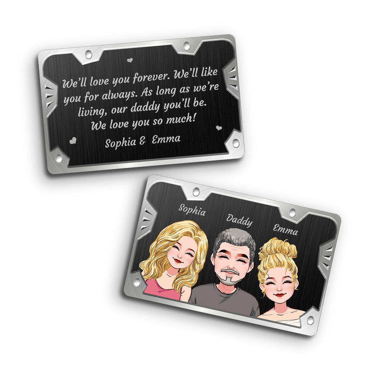 Love You Forever - Personalized Father's Day Father Wallet Insert Card