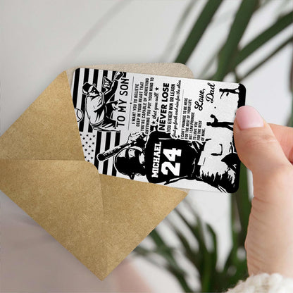 I Want You To Believe Deep In Your Heart - Personalized Baseball Wallet Insert Card