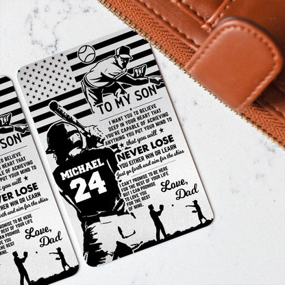 I Want You To Believe Deep In Your Heart - Personalized Baseball Wallet Insert Card