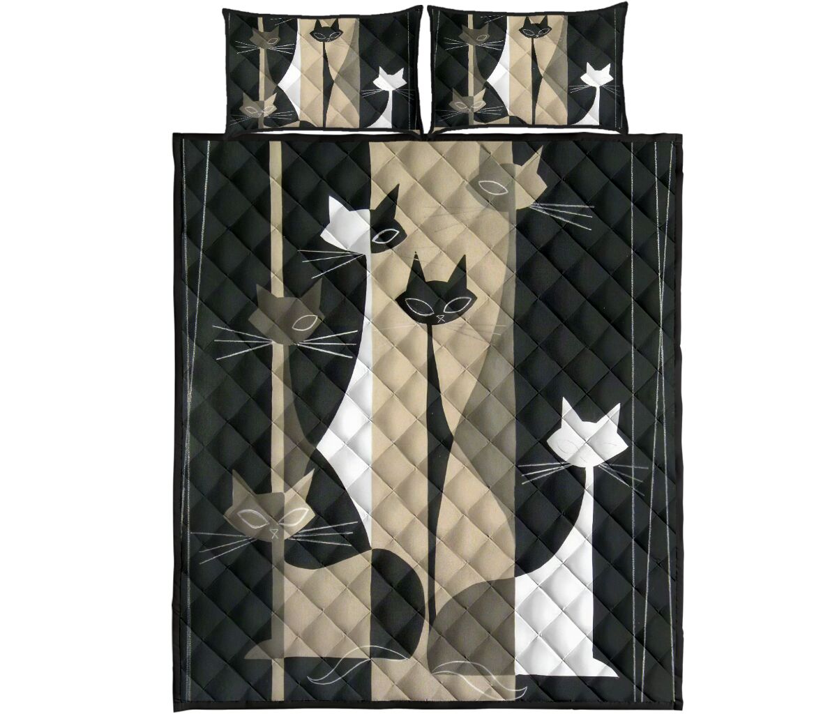 Cat Art Cat Quilt Set 0622