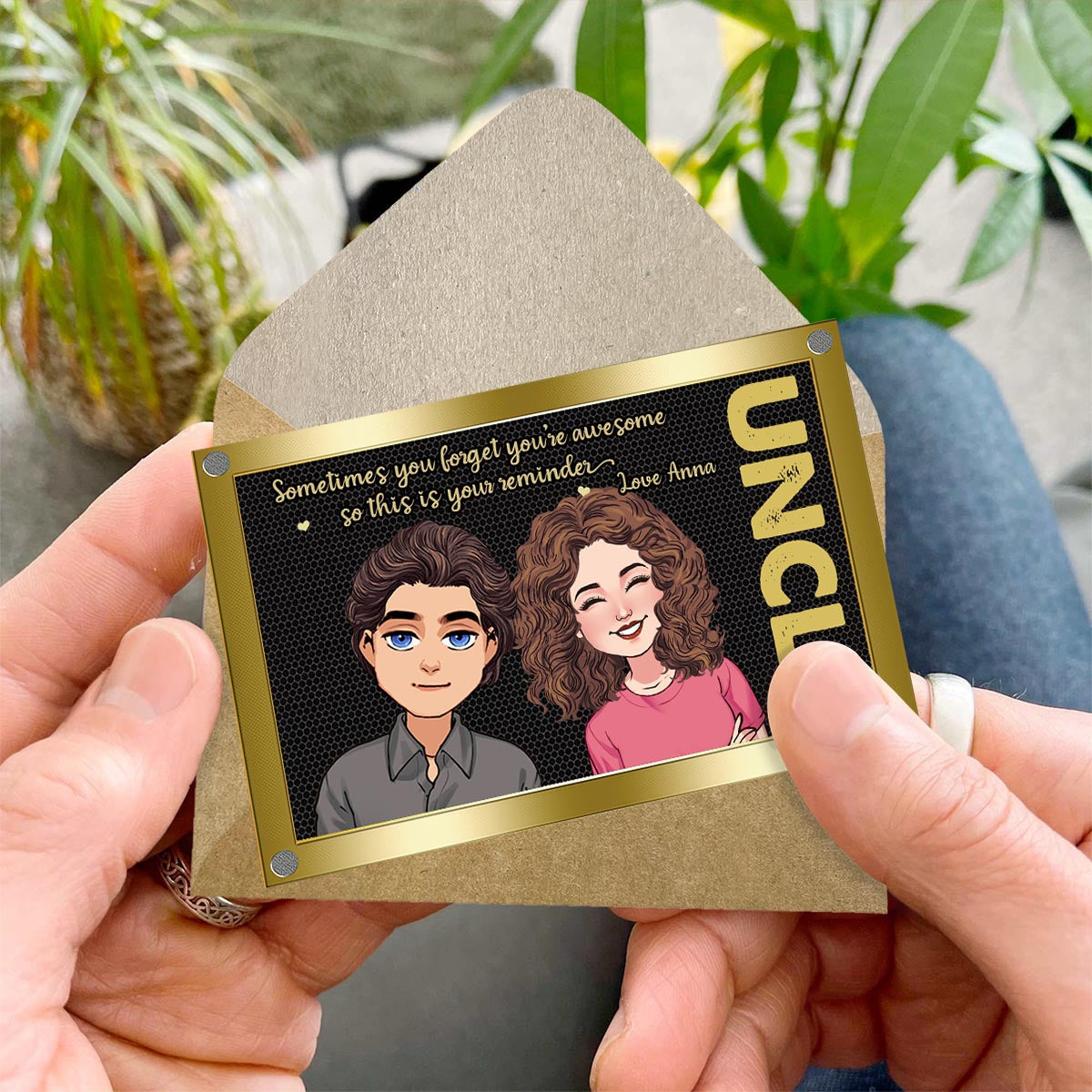 Sometimes You Forget You're Awesom - Gift for dad, grandpa, uncle - Personalized Wallet Insert Card