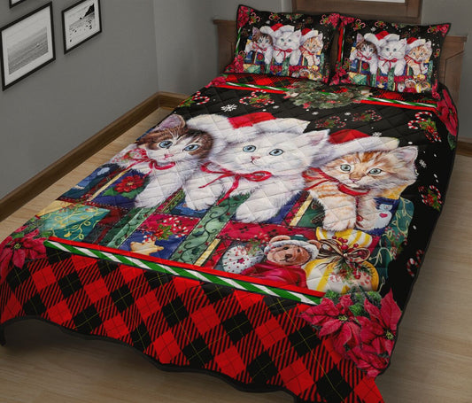 Merry Catmas Cat  Quilt Set 0622
