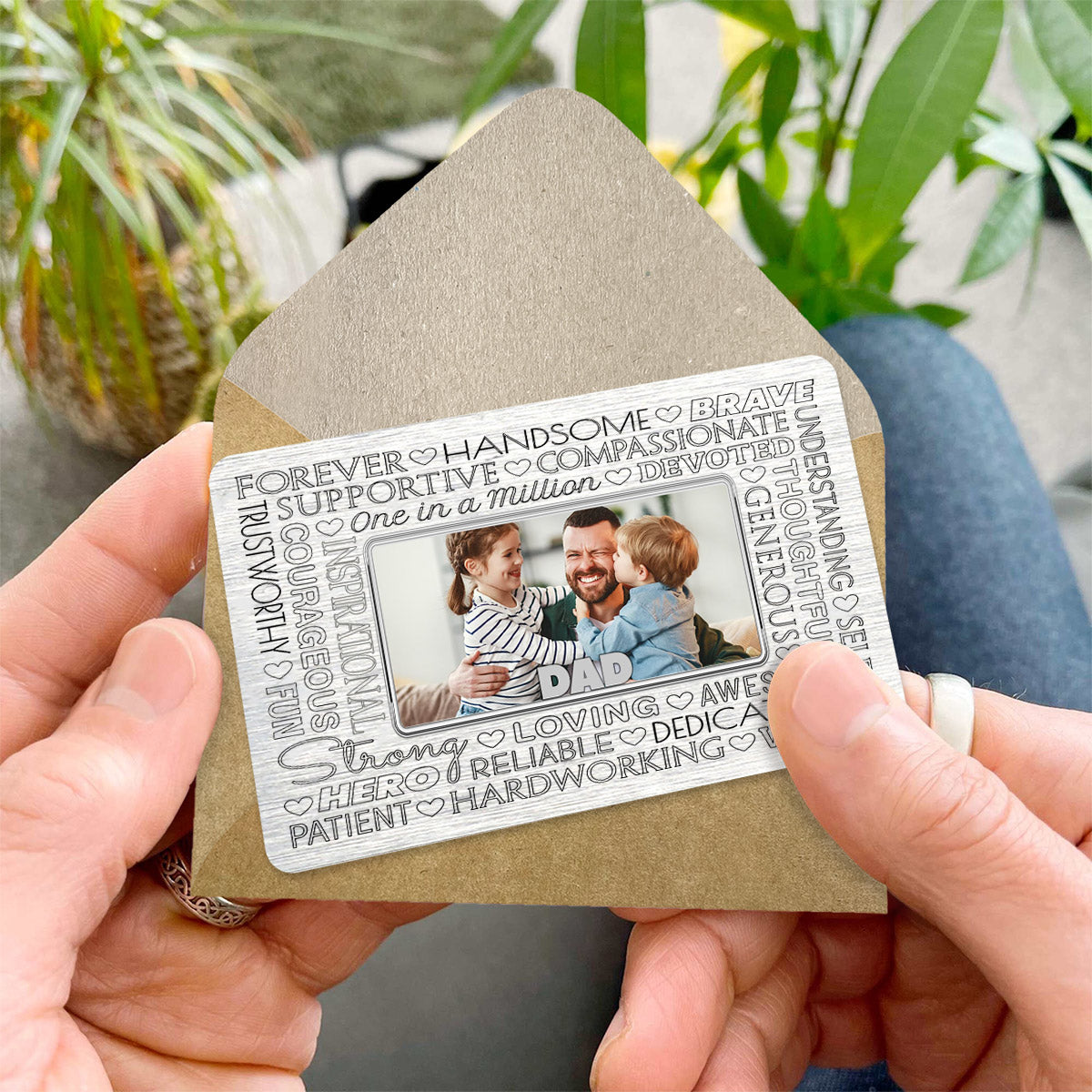 Father Forever - Personalized Father Wallet Insert Card