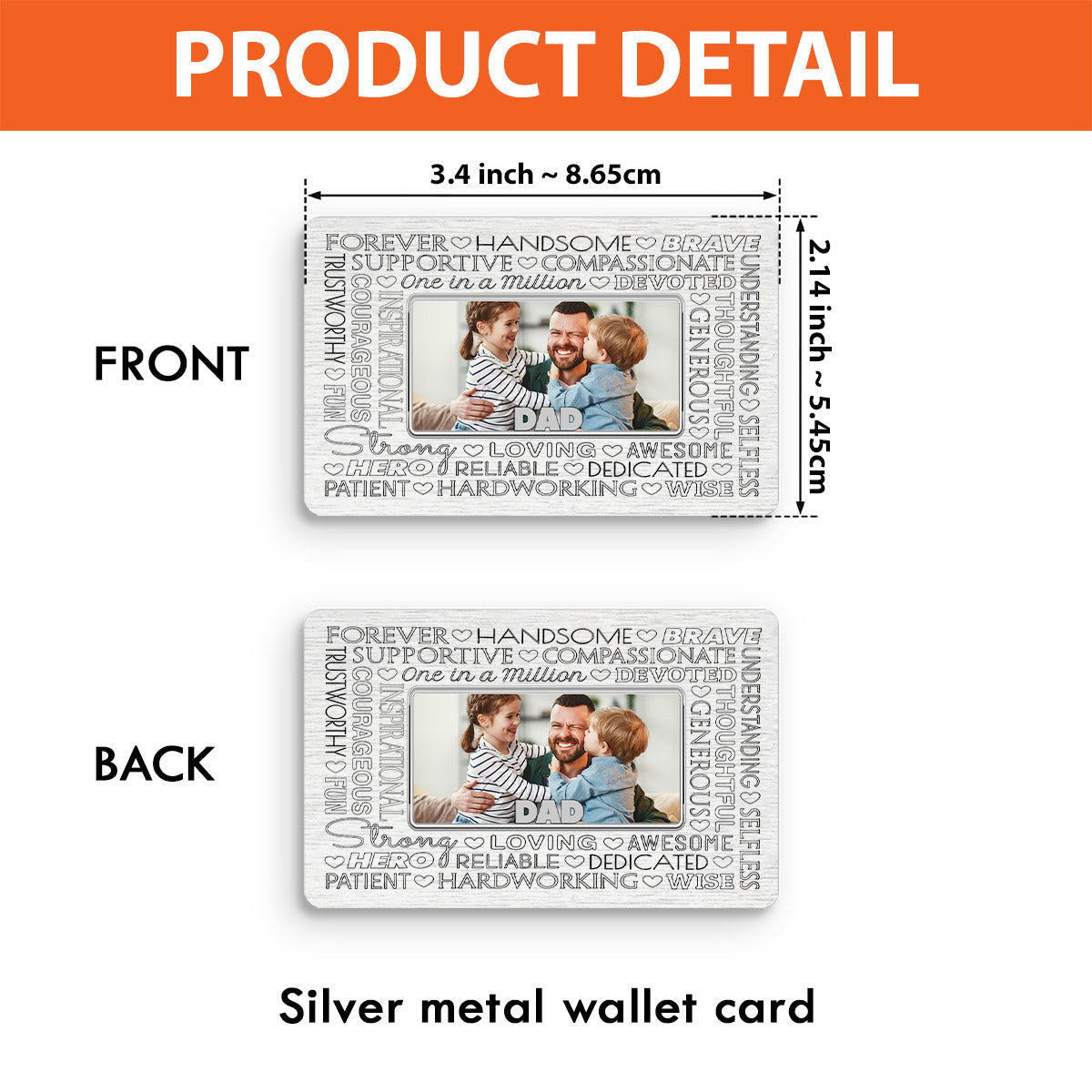 Father Forever - Personalized Father Wallet Insert Card