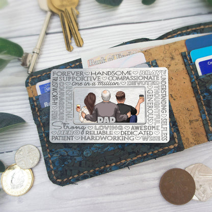 Father Forever - Personalized Father Wallet Insert Card