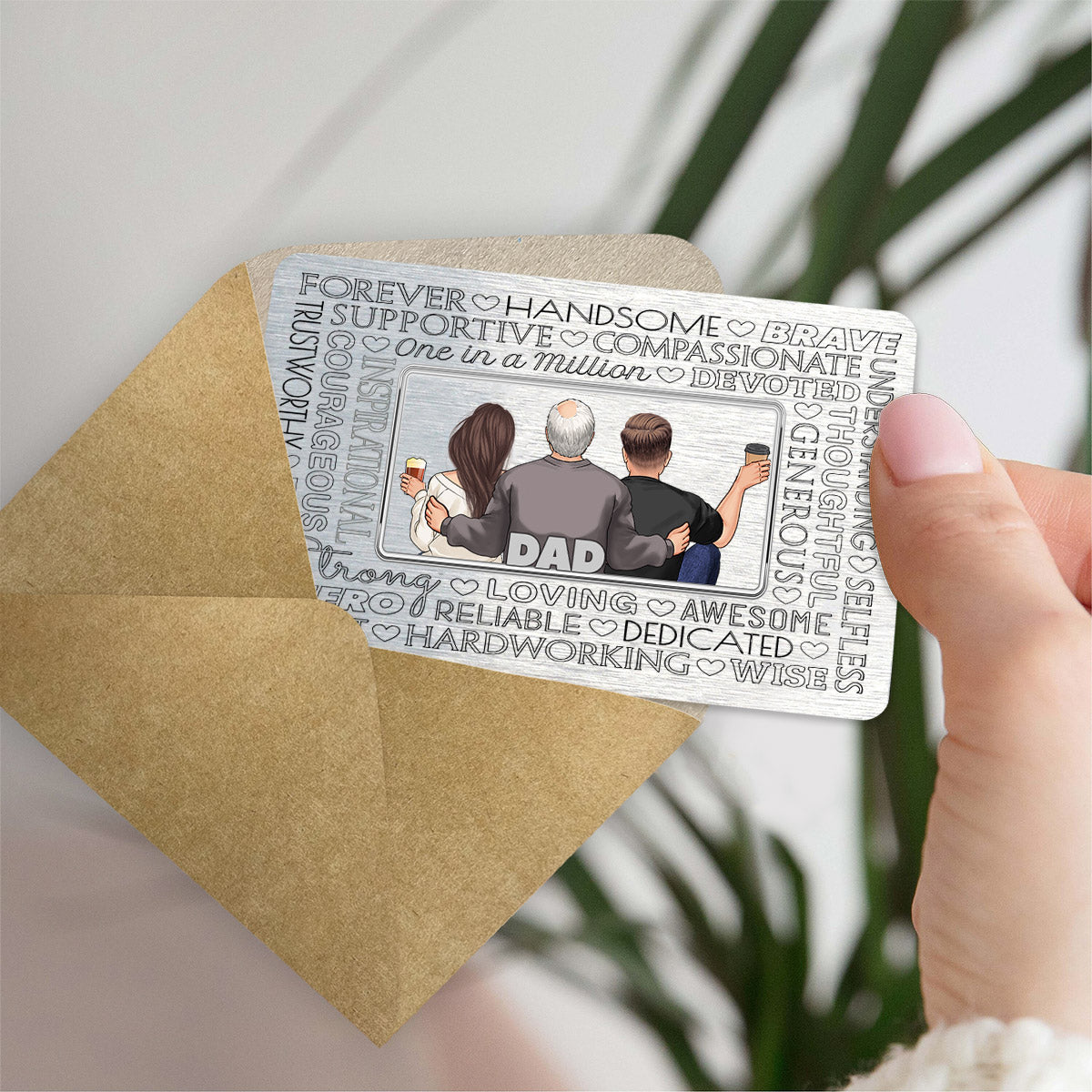 Father Forever - Personalized Father Wallet Insert Card