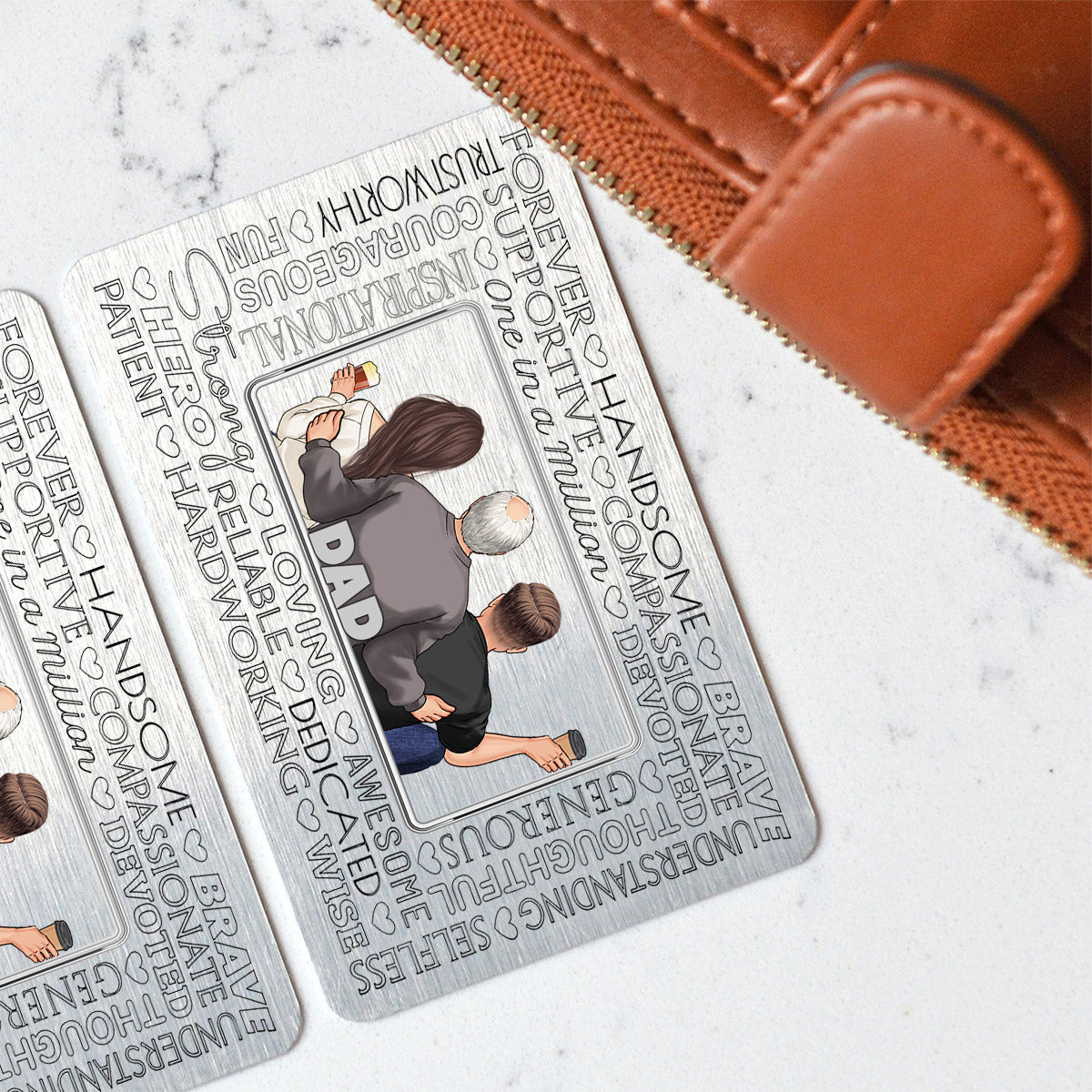 Father Forever - Personalized Father Wallet Insert Card