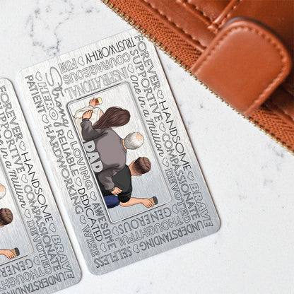 Father Forever - Personalized Father Wallet Insert Card
