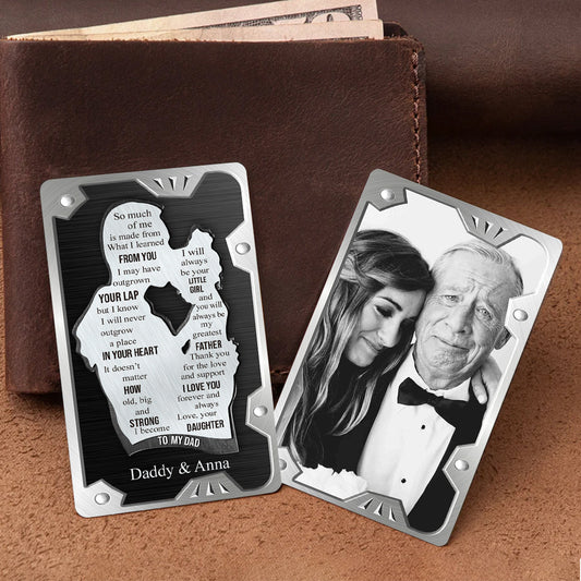 To My Dad - Personalized Father Wallet Insert Card