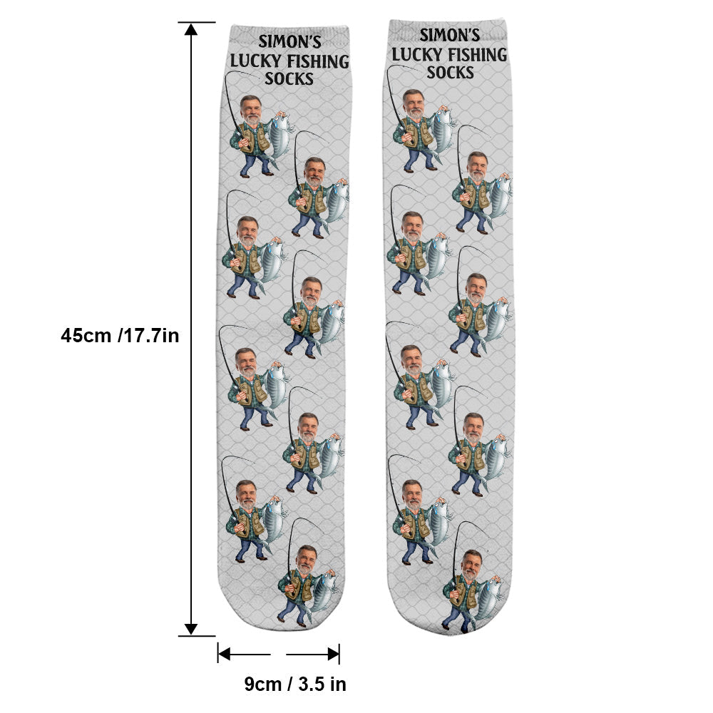 Lucky Fishing Socks - Personalized Fishing Socks