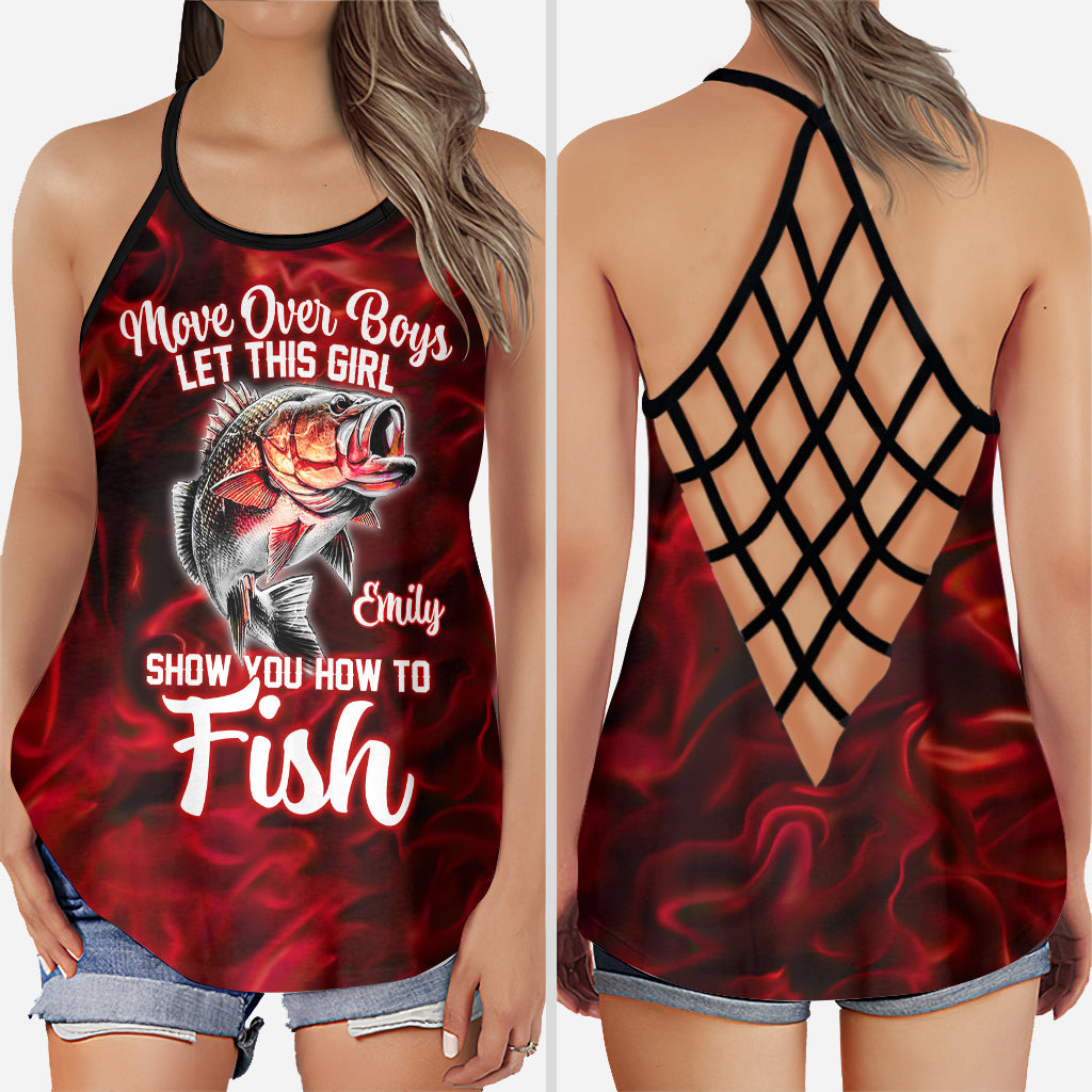 Reel Life Girl - Personalized Fishing Cross Tank Top