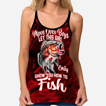 Reel Life Girl - Personalized Fishing Cross Tank Top