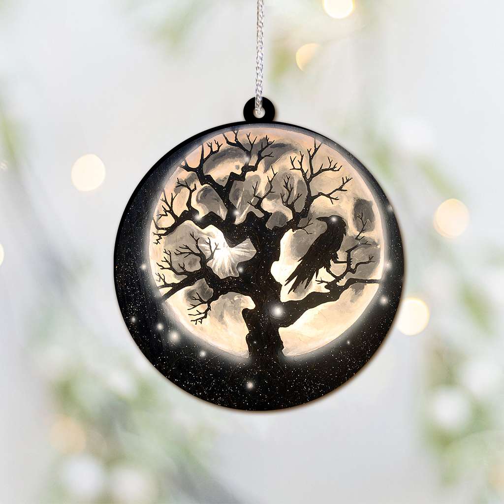 Raven Moon Night - Witch Ornament (Printed On Both Sides) 1022