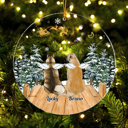 In Loving Memory - Gift for dog lovers, who lost dog, who lost cat - Personalized Transparent Ornament