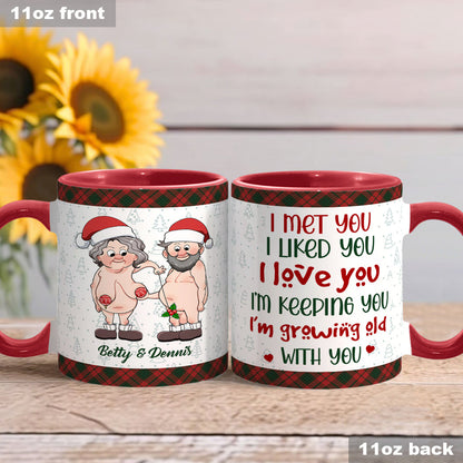 I’m Growing Old With You - Personalized Couple Accent Mug