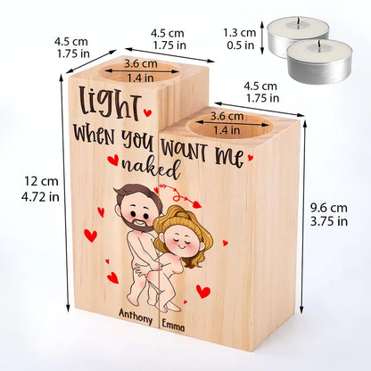When This Candle Is Lit - Personalized Couple Candle Holder