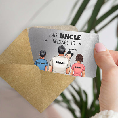 This Daddy Belongs To - Gift for dad, grandpa, uncle, husband - Personalized Wallet Insert Card