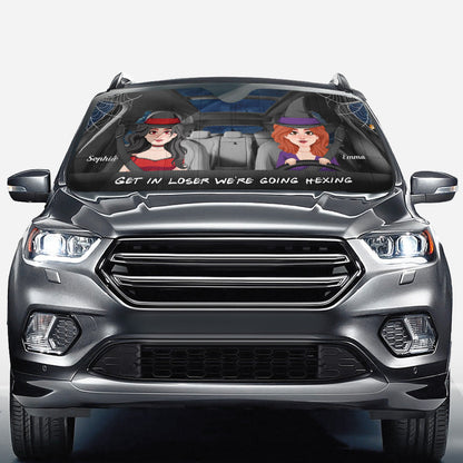 Get In Loser - Personalized Witch Car Sunshade