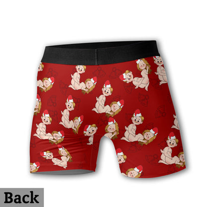 Only You Can Jingle My Bells - Personalized Couple Men Boxer Briefs