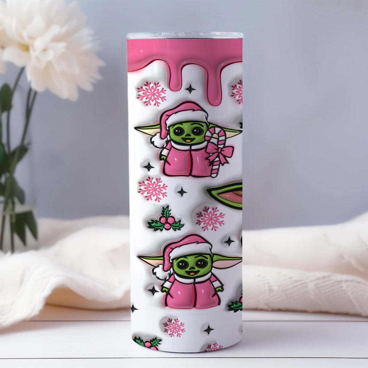 Too Cute I Am The Child Pink - Personalized The Force Skinny Tumbler