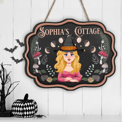 Witch's Cottage - Personalized Witch Wood Sign