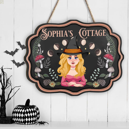 Witch's Cottage - Personalized Witch Wood Sign