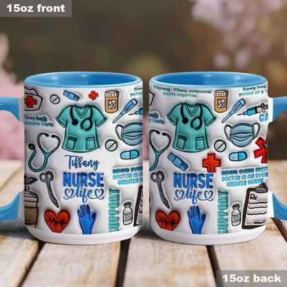 Nurse Life - Personalized Nurse Accent Mug