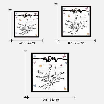 Hold My Hand - Personalized Grandma 2 Layered Wood Sign / Wood Plaque