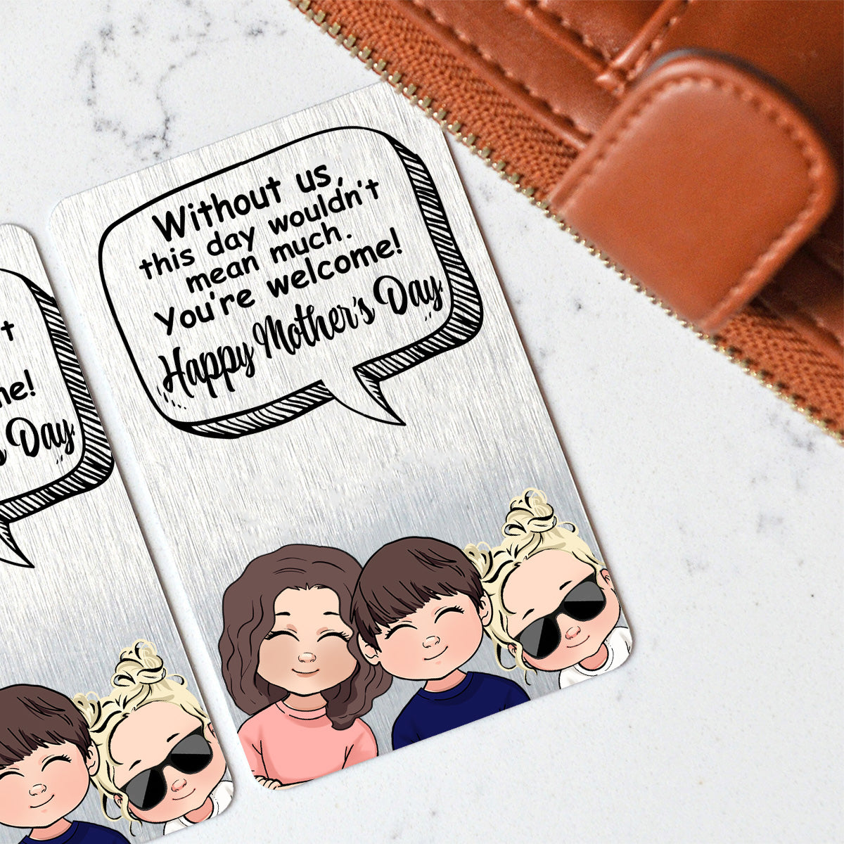 Without Me - Gift for dad, mom - Personalized Wallet Insert Card