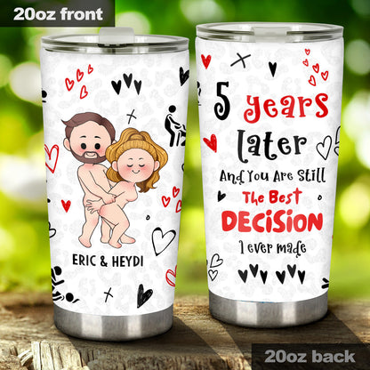 The Best Decision - Personalized Couple Tumbler
