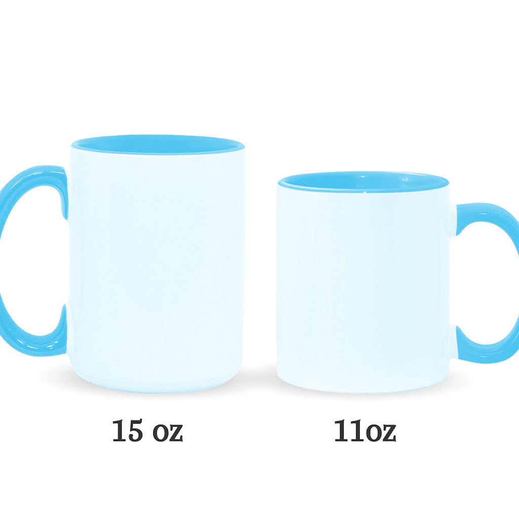 Blue Ohana Hugging - Personalized Ohana Accent Mug