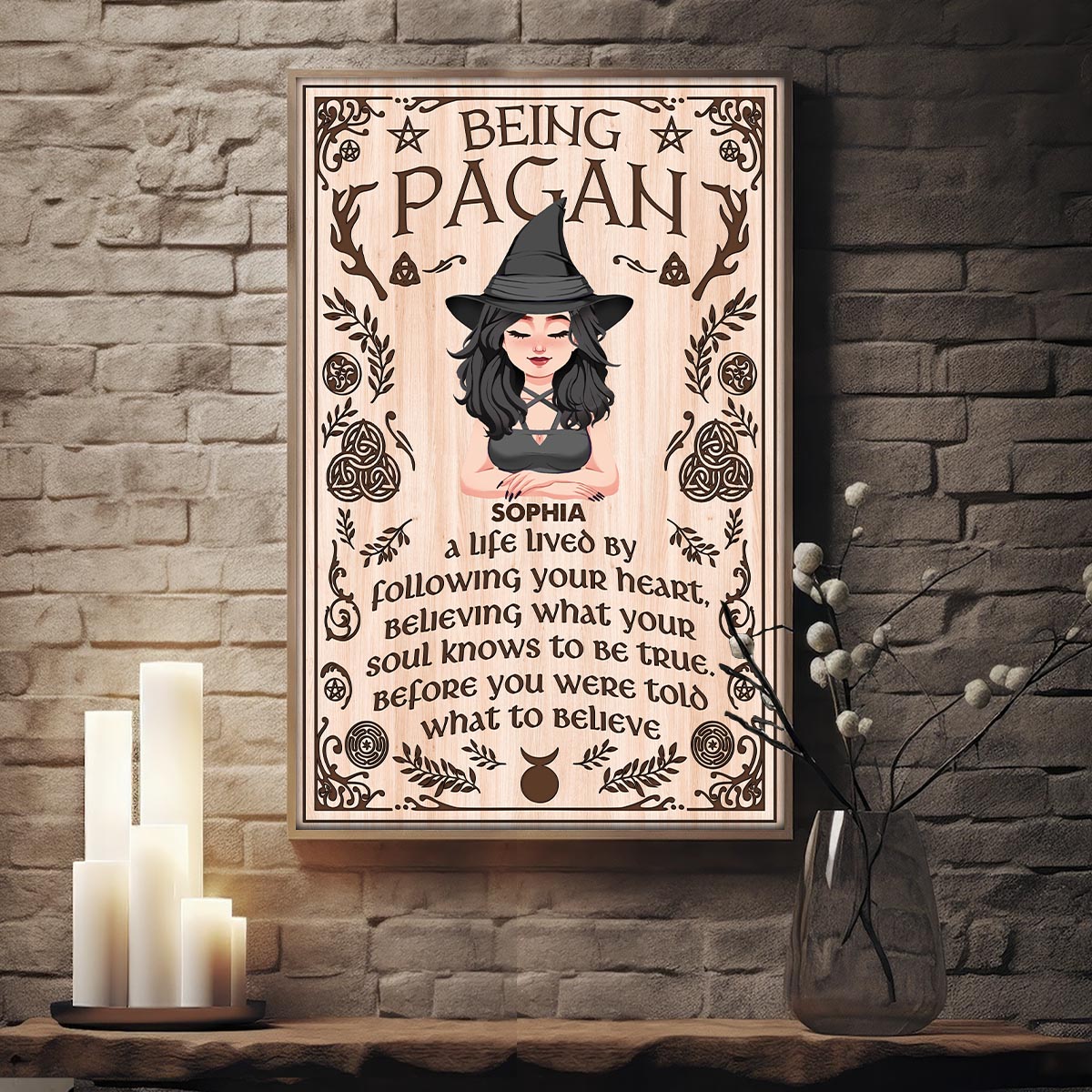 Being A Pagan - Personalized Witch Canvas And Poster