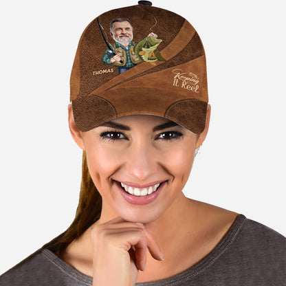 Photo Inserted Funny Fishing Keeping It Reel - Personalized Fishing Classic Cap