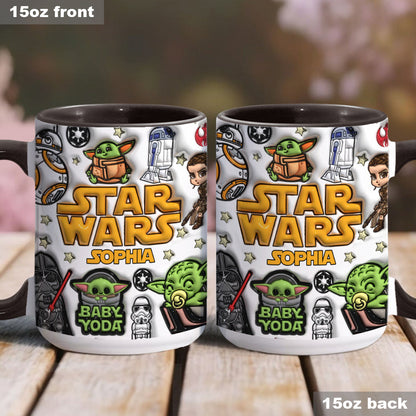 The Galaxy - Personalized The Force Accent Mug