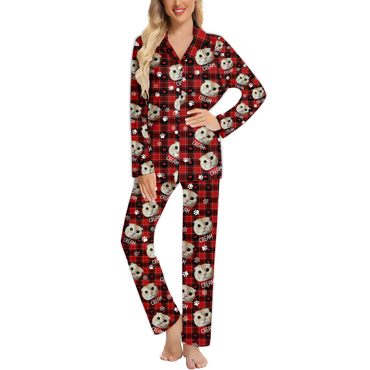 Custom Photo Pet Blanket - Gift for cat lovers, dog lover, cat lover - Personalized Button Down Pajamas