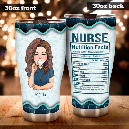 Nurse Nutrition Fact - Personalized Nurse Tumbler