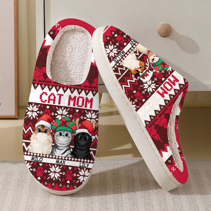 Cat Mom - Personalized Cat Slippers