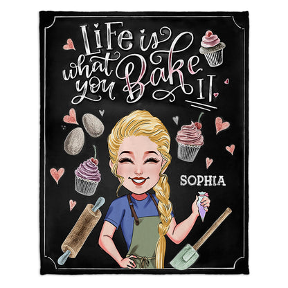 Life Is What You Bake It - Personalized Baking Blanket